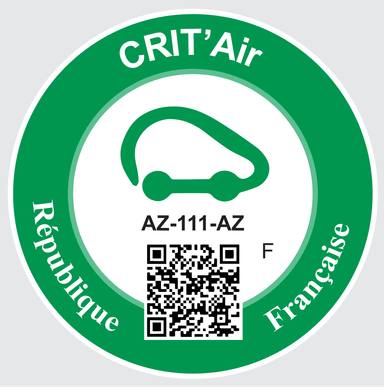 La vignette Crit'Air verte réservée aux véhicules électriques et hydrogène